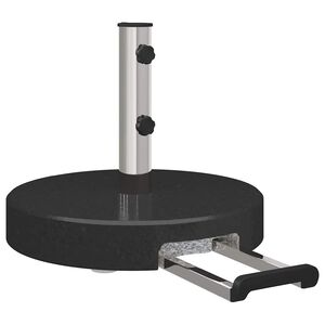 vidaXL Z&aacute;kladna pro slunečn&iacute;k Čern&aacute; &Oslash; 45 x 37.5 cm Žula