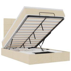 vidaXL Osmansk&yacute; r&aacute;m postele s matrac&iacute; kr&eacute;mov&aacute; 120x190cm textil