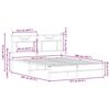 vidaXL R&aacute;m postele bez matrace hněd&yacute; dub 150 x 200 cm kompozitn&iacute; dřevo