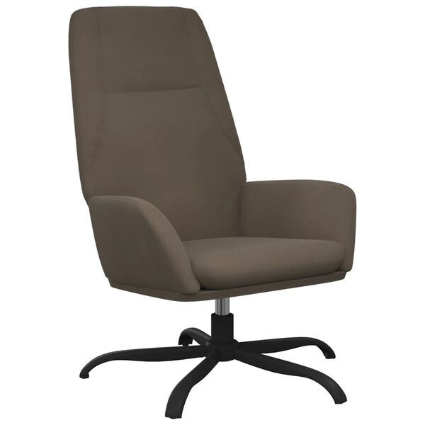 vidaXL Relaxačn&iacute; křeslo se stoličkou tmavě &scaron;ed&eacute; tkanina z mikrovl&aacute;kna