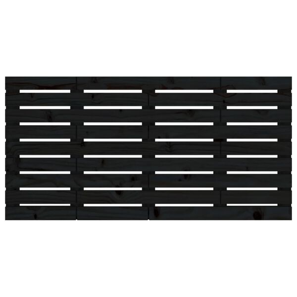 vidaXL N&aacute;stěnn&eacute; čelo postele čern&eacute; 126x3x63 cm masivn&iacute; borov&eacute; dřevo