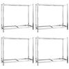 vidaXL 2patrov&eacute; reg&aacute;ly na pneumatiky 4 ks stř&iacute;brn&eacute; 110x40x110 cm ocel