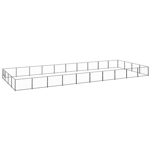 vidaXL Ps&iacute; kotec čern&yacute; 40 m&sup2; ocel