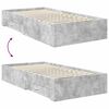 vidaXL R&aacute;m postele s čelo Betonově &scaron;ed&aacute; 100 x 200 cm kompozitn&iacute; dřevo