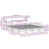 vidaXL Postel s knihovnou bez matrace b&iacute;l&aacute; 200 x 200 cm masivn&iacute; dřevo