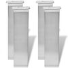 vidaXL Nohy pohovky 4 pcs Stř&iacute;brn&aacute; 38 x 38 x 180 mm Železo