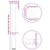 vidaXL Nohy barového stolu 4 ks přírodní ocel 100–102 cm ocel