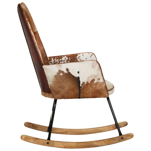 vidaXL Houpac&iacute; křeslo hněd&eacute; prav&aacute; kůže