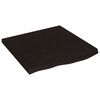 vidaXL Stoln&iacute; deska tmavě hněd&aacute; 60x60x(2-4)cm o&scaron;etřen&yacute; masivn&iacute; dub