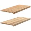 vidaXL Okenn&iacute; parapety 2 ks neo&scaron;etřen&eacute; 90x40x2cm masivn&iacute; dubov&eacute; dřevo