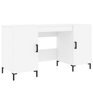 vidaXL Psac&iacute; stůl b&iacute;l&yacute; 140 x 50 x 75 cm kompozitn&iacute; dřevo