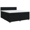 vidaXL Postel boxspring s matrac&iacute; s čelo Čern&aacute; 160 x 200 cm Textil