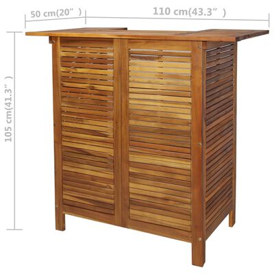 vidaXL Barový stůl a židle sada 3 kusů z masivního akáciového dřeva
