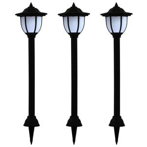 vidaXL Zahradn&iacute; sol&aacute;rn&iacute; lampy 3 ks LED čern&eacute;