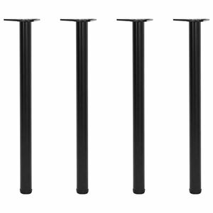 4 stolov&eacute; nohy s nastavitelnou v&yacute;&scaron;kou čern&eacute;, 870 mm
