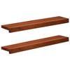 vidaXL Parapety 2 ks Hněd&aacute; 70 x 15 x 2 cm Masivn&iacute; bukov&eacute; dřevo