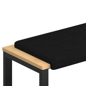vidaXL Pol&scaron;t&aacute;ř na lavici Textil Čern&aacute; Hloubka 35 cm