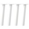 vidaXL Nohy ke konferenčnímu stolku 4 ks bílé 42 cm ocelové