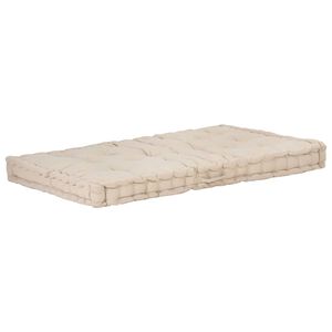 vidaXL Podu&scaron;ka na n&aacute;bytek z palet bavlna 120 x 80 x 10 cm b&eacute;žov&aacute;