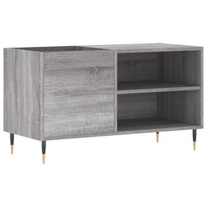 vidaXL Skř&iacute;ňka na LP desky &scaron;ed&aacute; sonoma 85x38x48 cm kompozitn&iacute; dřevo