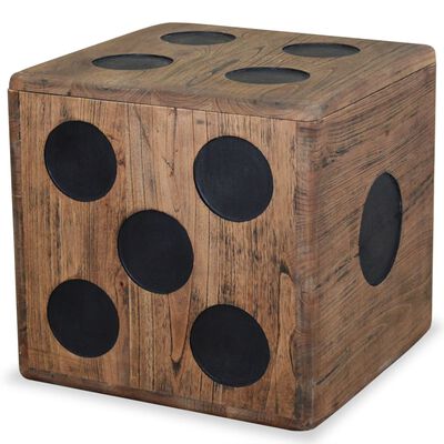 vidaXL Úložný box mindi dřevo 40 x 40 x 40 cm design hrací kostky