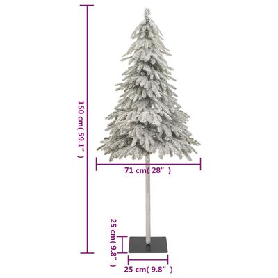 vidaXL Umělý vánoční stromek se 150 LED a sněhem 150 cm
