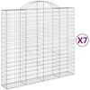vidaXL Klenut&eacute; gabionov&eacute; ko&scaron;e 7 ks 200x50x180/200cm pozinkovan&eacute; železo