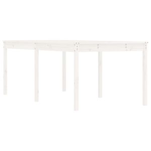 vidaXL Zahradn&iacute; stůl b&iacute;l&yacute; 203,5 x 100 x 76 cm masivn&iacute; borov&eacute; dřevo