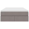 vidaXL Postel s &uacute;ložn&yacute;m prostorem a matrac&iacute; Taupe 120 x 190 cm