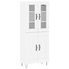 vidaXL Skř&iacute;ň highboard b&iacute;l&aacute; 69,5 x 34 x 180 cm kompozitn&iacute; dřevo