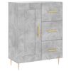vidaXL Skř&iacute;ň highboard betonově &scaron;ed&aacute; 69,5x34x180 cm kompozitn&iacute; dřevo