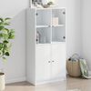 vidaXL Highboard s dvířky bílý 68 x 37 x 142 cm kompozitní dřevo