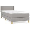 vidaXL Box spring postel s matrac&iacute; světle &scaron;ed&yacute; 100 x 200 cm textil