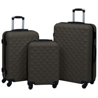 vidaXL Sada skořepinových kufrů na kolečkách 3 ks antracitová ABS