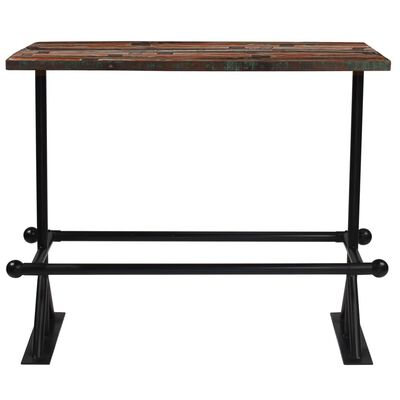 vidaXL Barový stůl masivní recyklované dřevo 150x70x107 cm vícebarevné