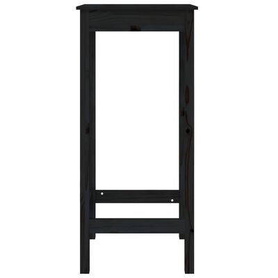 vidaXL Barový stolek černý 50 x 50 x 110 cm masivní borové dřevo