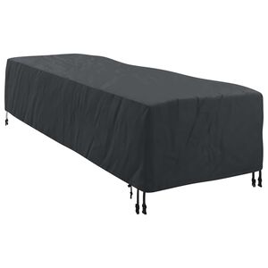 vidaXL Pracht&iacute;ře na lounger Jednobarevn&yacute; Čern&aacute; 74 x 210 x 40 cm textil