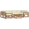 vidaXL Venkovn&iacute; pohovkov&aacute; souprava 7 pcs Přirozen&aacute; a Kr&eacute;mov&aacute;