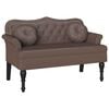 vidaXL Chesterfield lavice Hněd&aacute; 120,5 x 65 x 75 cm Uměl&aacute; kůže