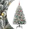 vidaXL Uměl&yacute; v&aacute;nočn&iacute; stromeček 150 cm 150 LED Tepl&aacute; b&iacute;l&aacute; PVC a ocel