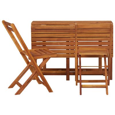 vidaXL Zahradní stolek s truhlíkem a 2 bistro židlemi masivní akácie