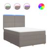 vidaXL Box spring postel s matrac&iacute; taupe 160x200 cm textil
