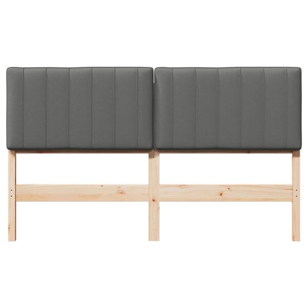 vidaXL Čalouněn&eacute; čelo postele s čelo Hněd&aacute; a světle &scaron;ed&aacute; 150 cm