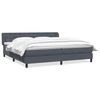 vidaXL Box spring postel s matracemi tmavě &scaron;ed&aacute; 200x210 cm samet