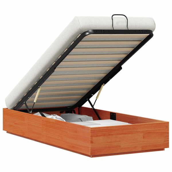 vidaXL Ottoman postel Voskově Hněd&aacute; 80 x 200 cm Masivn&iacute; borovice