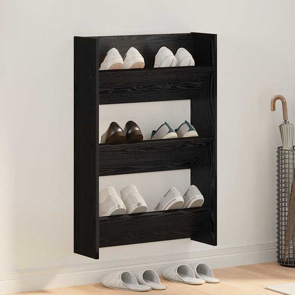 vidaXL Skříň na obuv Černý dub 60 x 18 x 90 cm kompozitní dřevo