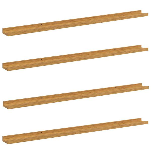vidaXL N&aacute;stěnn&aacute; polička 4 pcs B&eacute;žov&aacute; 115 x 9 x 3 cm kompozitn&iacute; dřevo