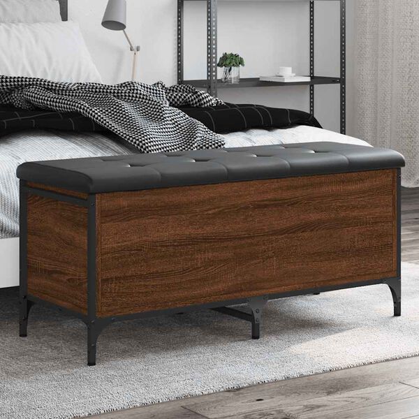 vidaXL &Uacute;ložn&aacute; lavice hněd&yacute; dub 102 x 42 x 45 cm kompozitn&iacute; dřevo