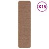 vidaXL Protiskluzov&eacute; podložky na schody 15 pcs Žlut&aacute; 75 x 20 cm PP