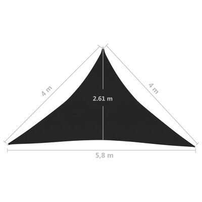 vidaXL Stínící plachta 160 g/m² černá 4 x 4 x 5,8 m HDPE